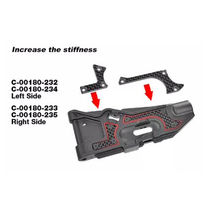 TEAM CORALLY Long Fr Low Suspension Arm 1pc - C-00180-100-2