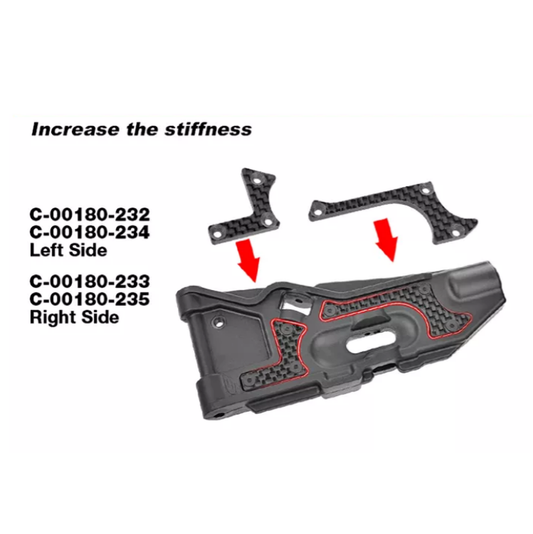 TEAM CORALLY Long Fr Low Suspension Arm 1pc - C-00180-100-2