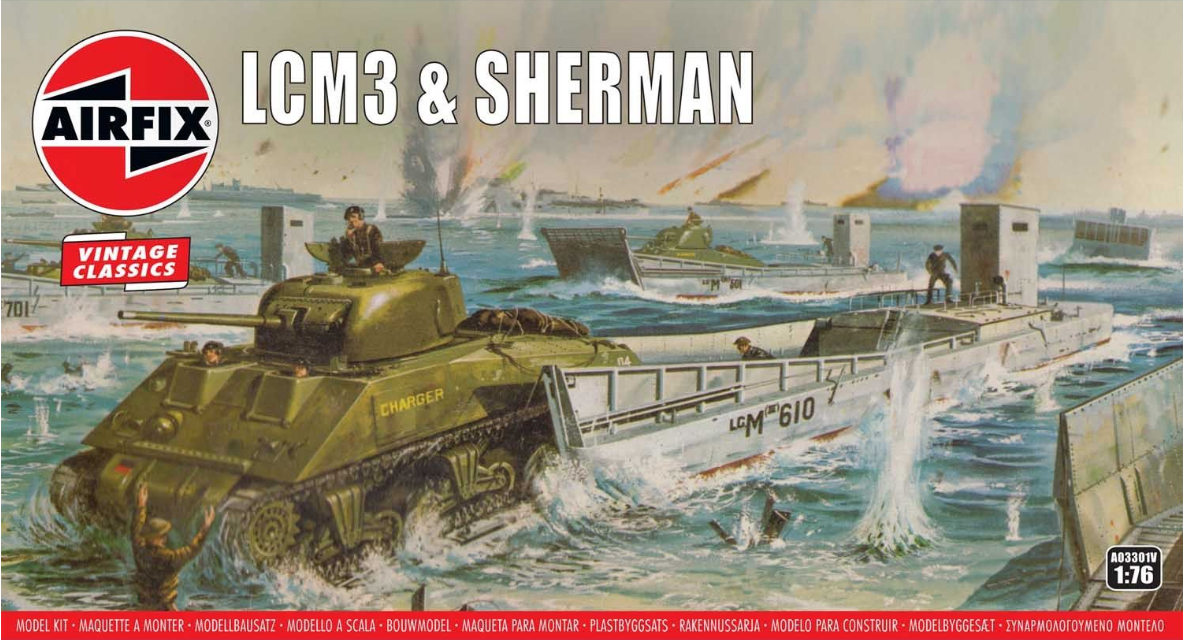 AIRFIX LCM Mk.3 & Sherman Tank 1:76 - A03301V