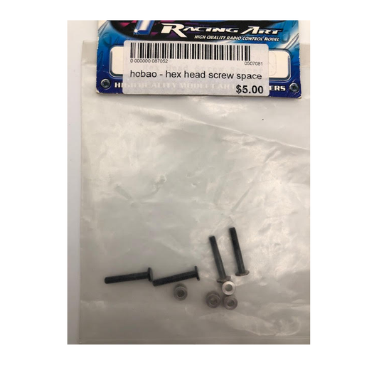 HOBAO 3x19mm Hex Head Shank Bolts w/ Bushes 4pcs/ea - HB-087052