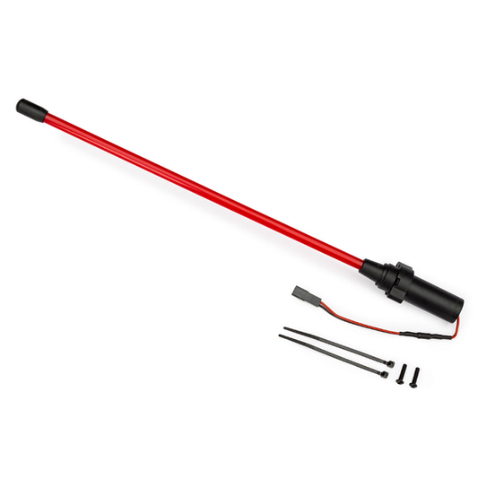 TRAXXAS Red LED Whip Light w/ Flex-Tech Mount 1pc - 10992-RED