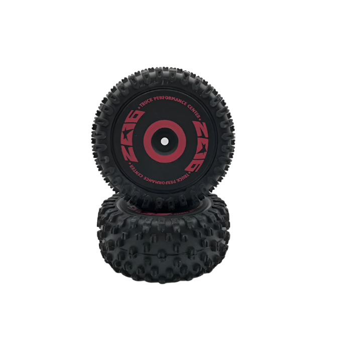 WLTOYS Rr Knobbly Wheel and Tyre Set 2pcs - WL124016-2014