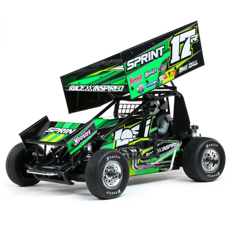 LOSI 22S Sprint Car Green 1:10 2WD w/ 2.4Ghz Radio - LOS-1387T2