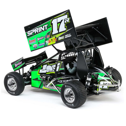 LOSI 22S Sprint Car Green 1:10 2WD w/ 2.4Ghz Radio - LOS-1387T2