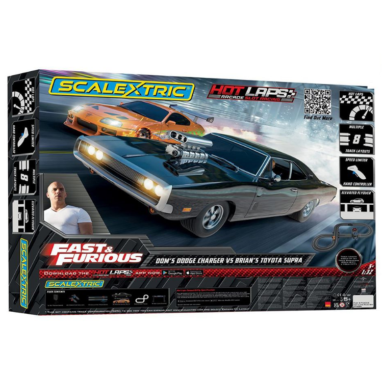 SCALEXTRIC Fast and Furious Hot Laps Slot Car Set - C1458SF