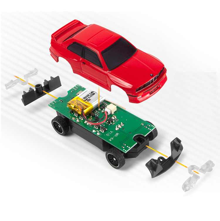 HPI 1:64 1989 BMW M3 E30 Red Nano-TTR RTR RC Car - HPI-160990