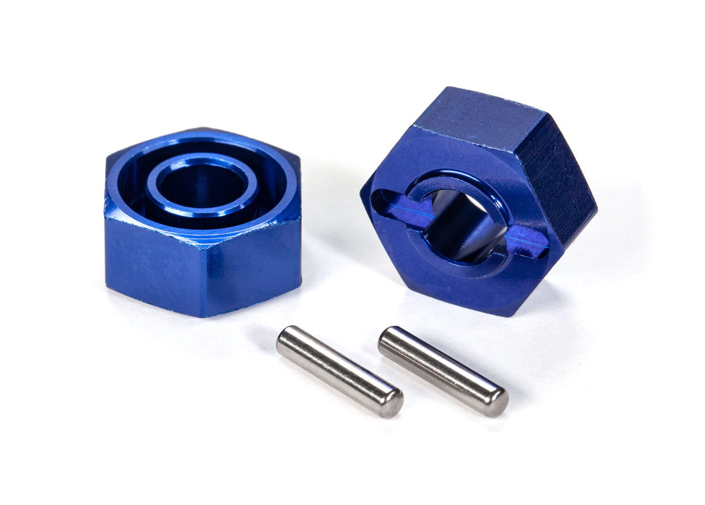TRAXXAS 12mm Wheel Hexes Blue Aluminium w/ Pins - 1654X