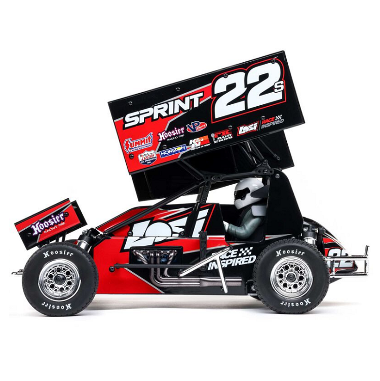 LOSI 22S Sprint Car Red 1:10 2WD w/ 2.4Ghz Radio, Battery and Charger - LOS-2359