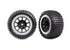 TRAXXAS Alias 2.2in Pin Tyres on Dark Grey Wheel w/ Satin Chrome Beadlock Rear 2pcs - 2470G
