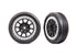 TRAXXAS Alias 2.2in Ribbed Tyres on Dark Grey Wheel w/ Satin Chrome Beadlock Front 2pcs - 2471G