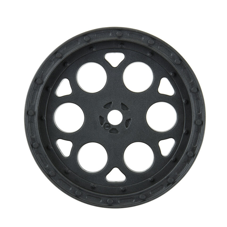 PROLINE SHOWTIME Fr 2.2in 1:10 Sprint Car Wheels Black w/ Opt. Covers 2pcs/ea - PRO278203