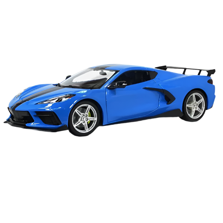 MAISTO 2020 Chevrolet Corvette Stingray Coupe High Wing Blue 1:18 - 31455BLU