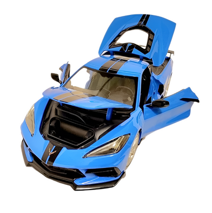 MAISTO 2020 Chevrolet Corvette Stingray Coupe High Wing Blue 1:18 - 31455BLU