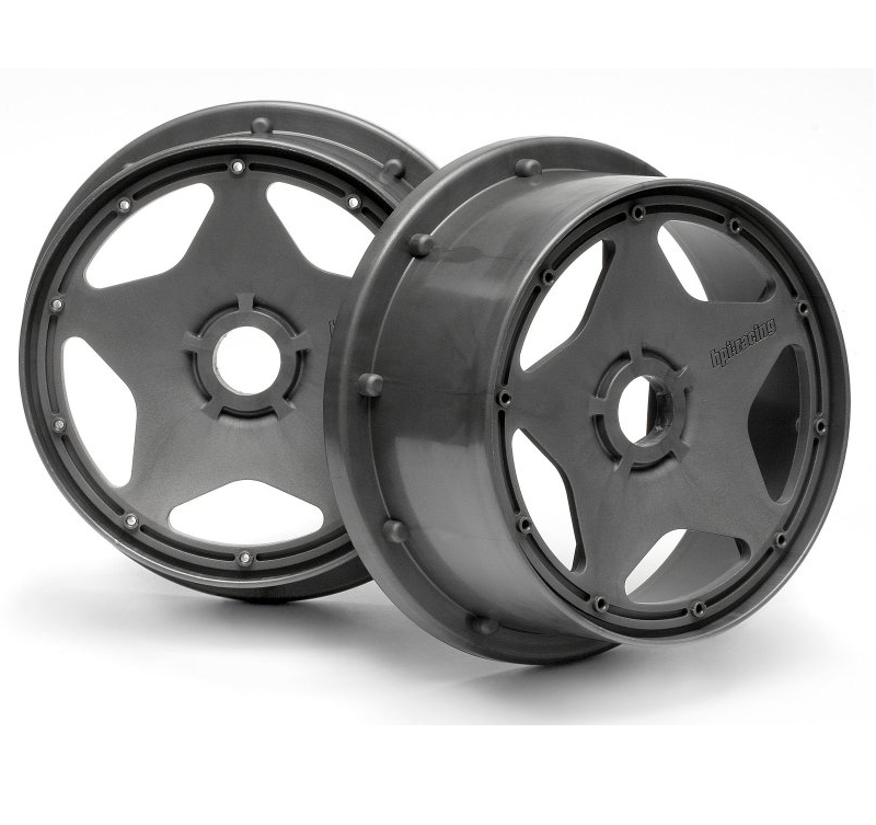 HPI Super Star Fr Wheel Gunmetal suit Baja 5B 2pcs - HPI-3222