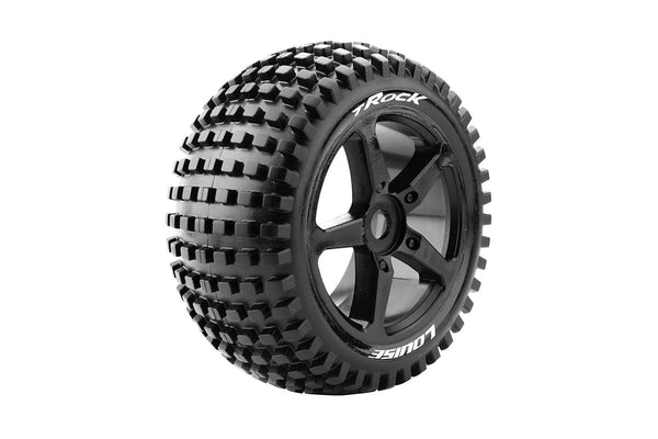 LOUISE T-ROCK 1:8 Truggy Black Wheel and Tyre 2pcs - LT3251B