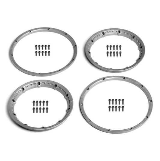 HPI HD Beadlock Rings Silver Fr & Rr w/ Hardware 2pcsea - HPI-3272