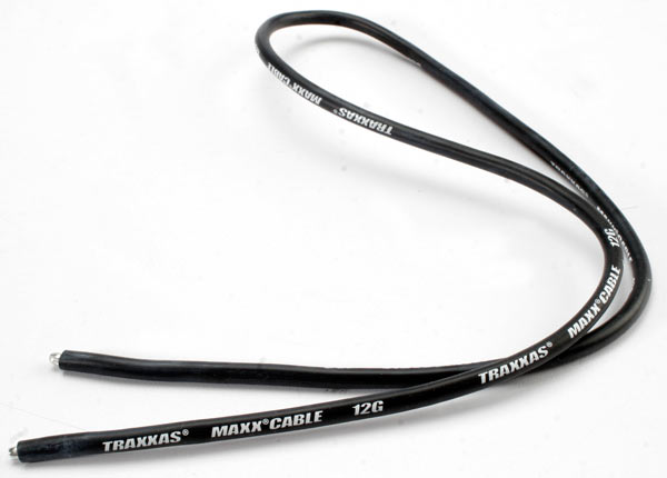 TRAXXAS 12AWG Black Silicone Clad Wire 650mm - 3343