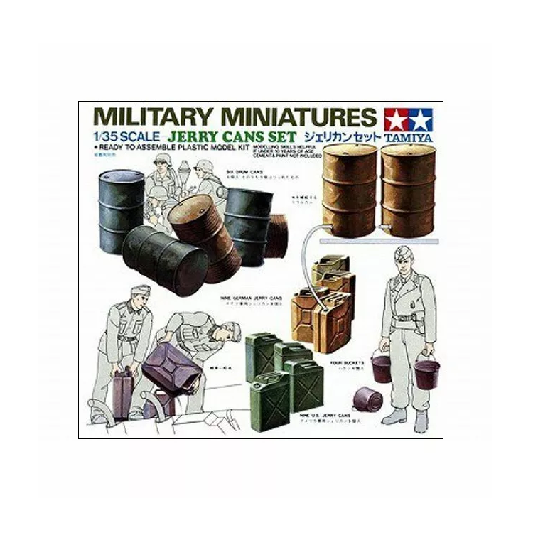 TAMIYA Jerry Can, Barrel & Bucket Set 1:35 - 35026