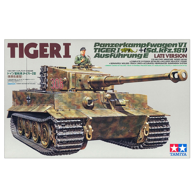 TAMIYA German Tiger I Tank Late Version 1:35 - 35146