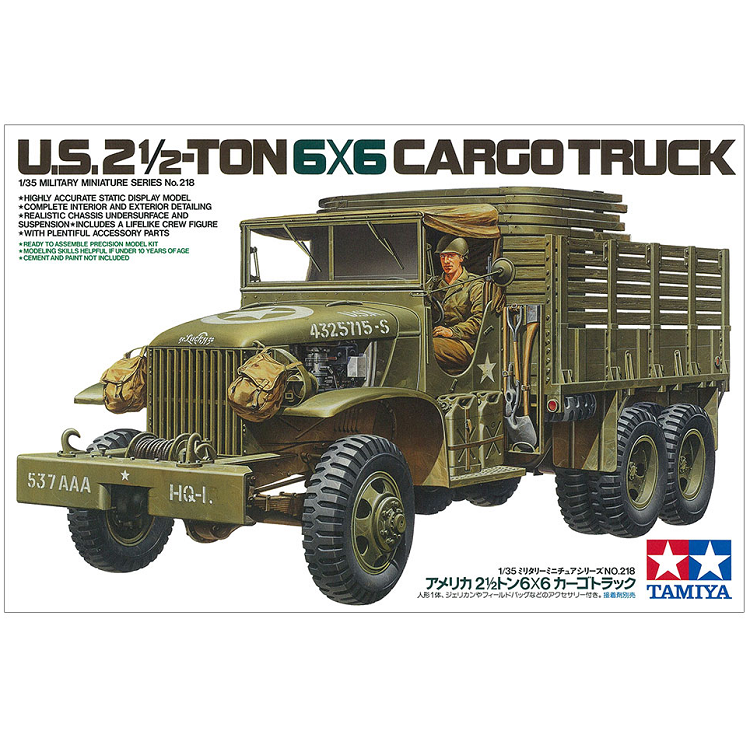TAMIYA U.S. 2.5Ton 6x6 Cargo Truck 1:35 - 35218