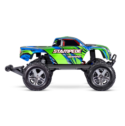 TRAXXAS STAMPEDE 2wd Monster Truck Green w/ Battery & USB-C Charger - 36254-8GRN