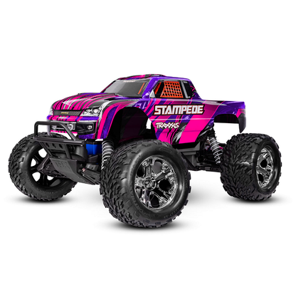 TRAXXAS STAMPEDE 2wd Monster Truck Pink w/ Battery & USB-C Charger - 36254-8PINK