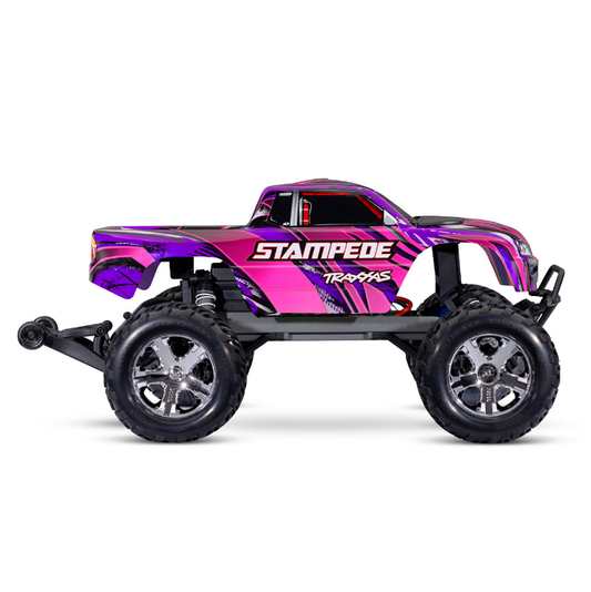 TRAXXAS STAMPEDE 2wd Monster Truck Pink w/ Battery & USB-C Charger - 36254-8PINK