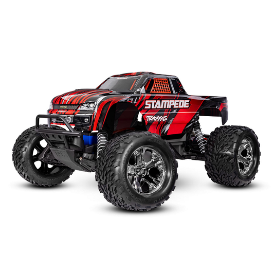TRAXXAS STAMPEDE 2wd Monster Truck Red w/ Battery & USB-C Charger - 36254-8RED