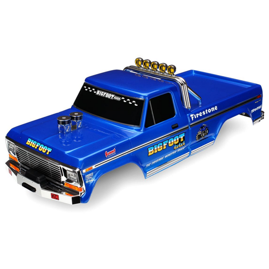 TRAXXAS Bigfoot No.1 Blue Painted Clipless Body Shell Licensed Replica - 3661-BLUE