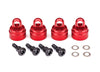 TRAXXAS Shock Caps Red Aluminium w/ Screws 4pcs/ea - 3767X