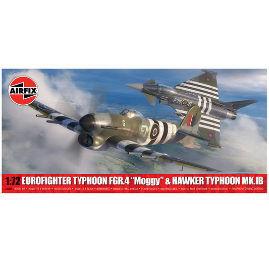 AIRFIX Twin Pack Eurofighter Typhoon FGR.4 "MOGGY" and Hawker Typhoon Mk.IB 1:72 - A40001