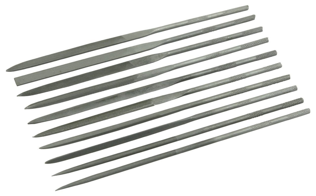 DELTA 140mm Needle Files w/ Vinyl Storage Pouch 10pcs - DL41001