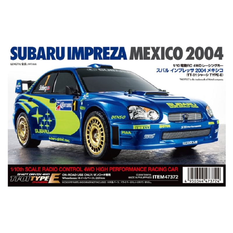 TAMIYA 2004 SUBARU IMPREZA Mexico TT-01E NO ESC Kit 1:10 - 47372A
