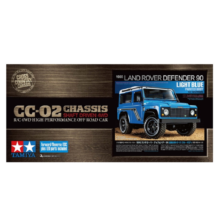 TAMIYA LAND ROVER DEFENDER 90 CC-02 Light Blue Painted NO ESC Kit 1:10 - 47478A