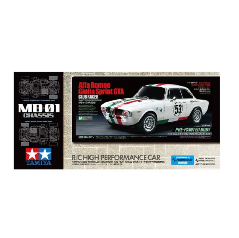 TAMIYA 47501 1:10 RC Alfa Rom. Giulia Club laqué MB-01 – Modélisme, kit de Construction en Plastique, Loisirs, Bricolage, Collage, kit de modélisme, modèle, modélisme, kit de Construction de Voiture TAMIYA 47501 1:10 RC Alfa Rom. Giulia Club laqué MB-01 – Modélisme, kit de Construction en Plastique, Loisirs, Bricolage, Collage, kit de modélisme, modèle, modélisme, kit de Construction de Voiture
