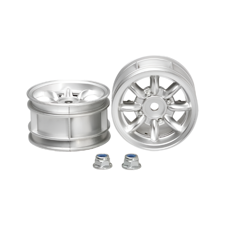 TAMIYA Mini Cooper Chrome Wheels 2pcs - 50676