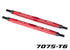 TRAXXAS Toe Link Turnbuckle Red 7075-T6 Aluminium Tubes 2pcs - 5141R