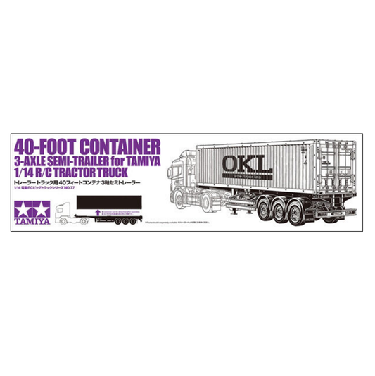 TAMIYA OKL 40ft Container Tri-Axle Trailer Kit 1:14 - 56377