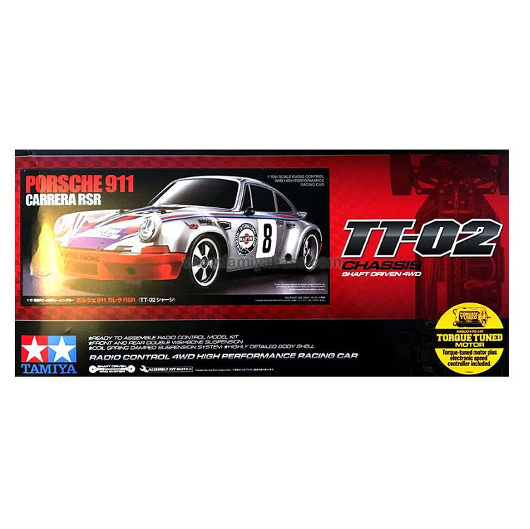 TAMIYA Porsche 911 Carrera RSR TT-02 Kit 1:10 - 58571