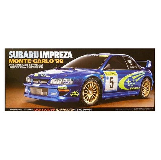 TAMIYA SUBARU IMPREZA 1999 MONTE CARLO TT-02 NO ESC Kit 1:10 - 58631A