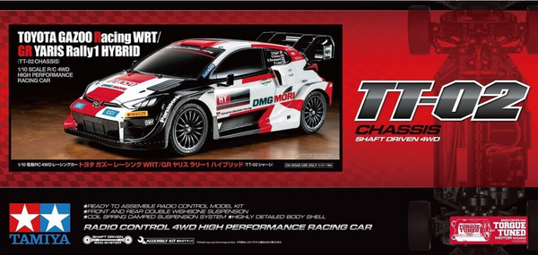 TAMIYA Toyota Gazoo Racing WRT/GR Yaris Rally1 Hybrid TT-02 Kit 1:10 (NO ESC) - T58716