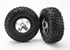 TRAXXAS SCT Off Road Racing Tyres on Satin Chrome Wheel w/ Black Beadlock 2pcs - 5873X