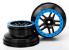 TRAXXAS SCT Wheels Black Split Spoke w/ Blue Beadlock 2pcs - 5886A