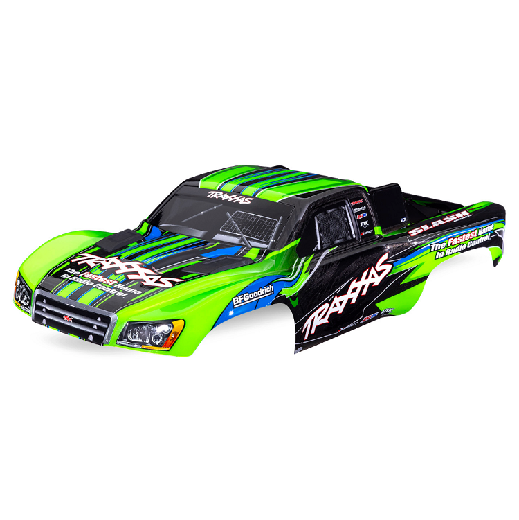 TRAXXAS Green Body Shell suit Slash Clipless - 5924-GRN