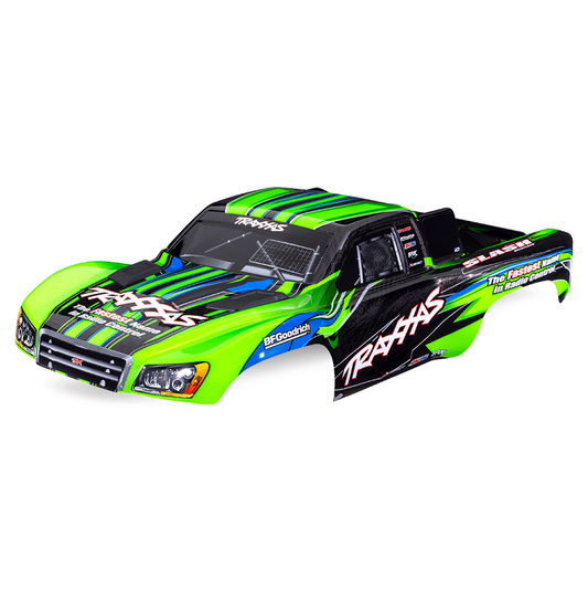 TRAXXAS Green Body Shell suit Slash Clipless - 5924-GRN