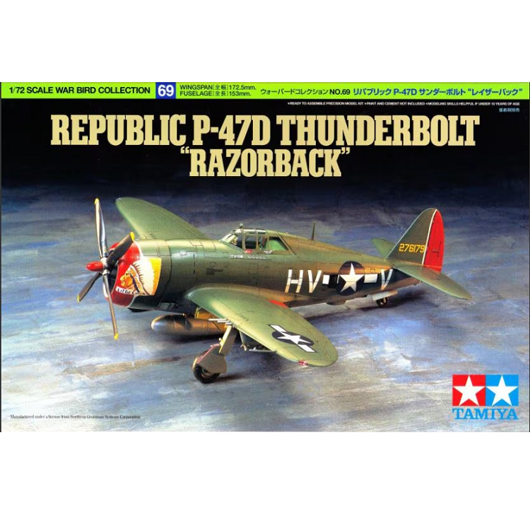 TAMIYA Republic P-47D Thunderbolt Razorback 1:72 - 60769