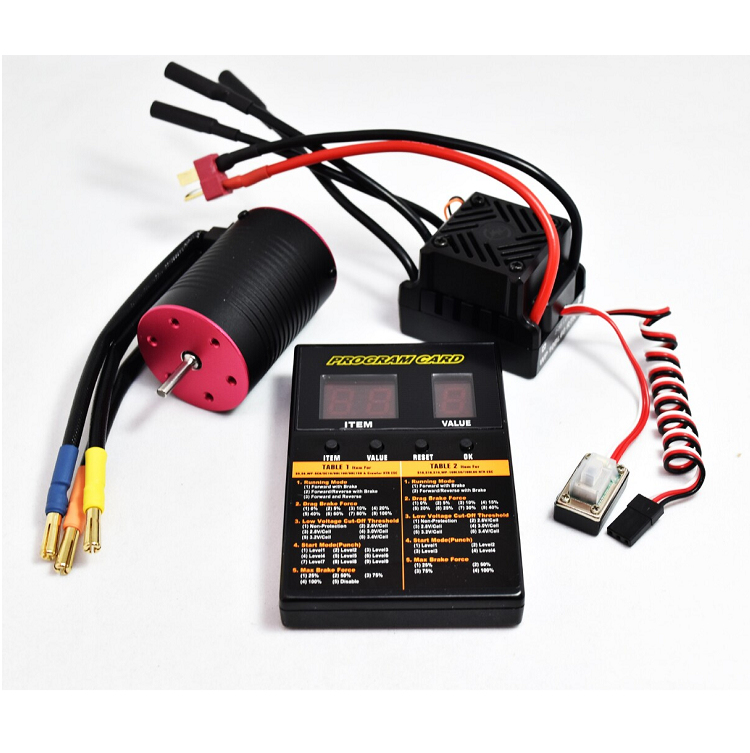HOBBYWING 3000kv Sensorless Brushless Motor, 60A G2 WP ESC &amp; Program Card - HWAP60BL3000