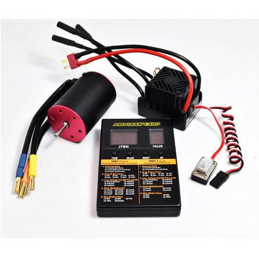 HOBBYWING 3000kv Sensorless Brushless Motor, 60A G2 WP ESC &amp; Program Card - HWAP60BL3000