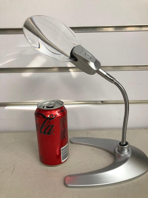 DELTA Tabletop Magnifying Glass w/ LED Light & Flexible Arm - DL62005