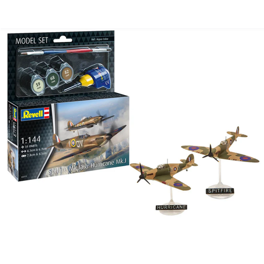 REVELL Spitfire Mk.IA & Hurricane Mk.I Starter Set 1:144 - 63771